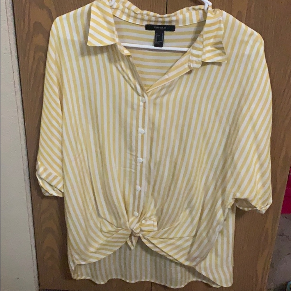 Stripped button up blouse